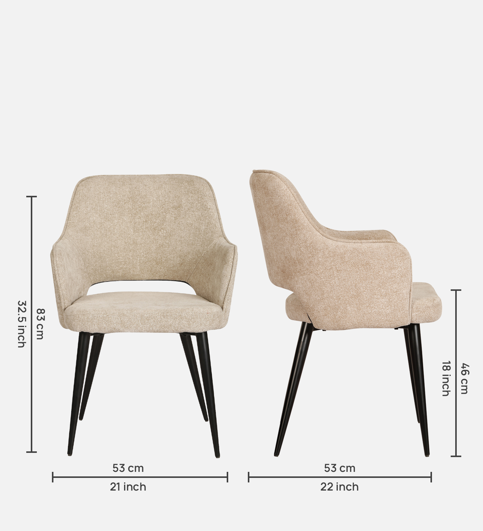 SAMU ARM CHAIR WITH SUEDE BEIGE AND BLACK COLOR - Image 7