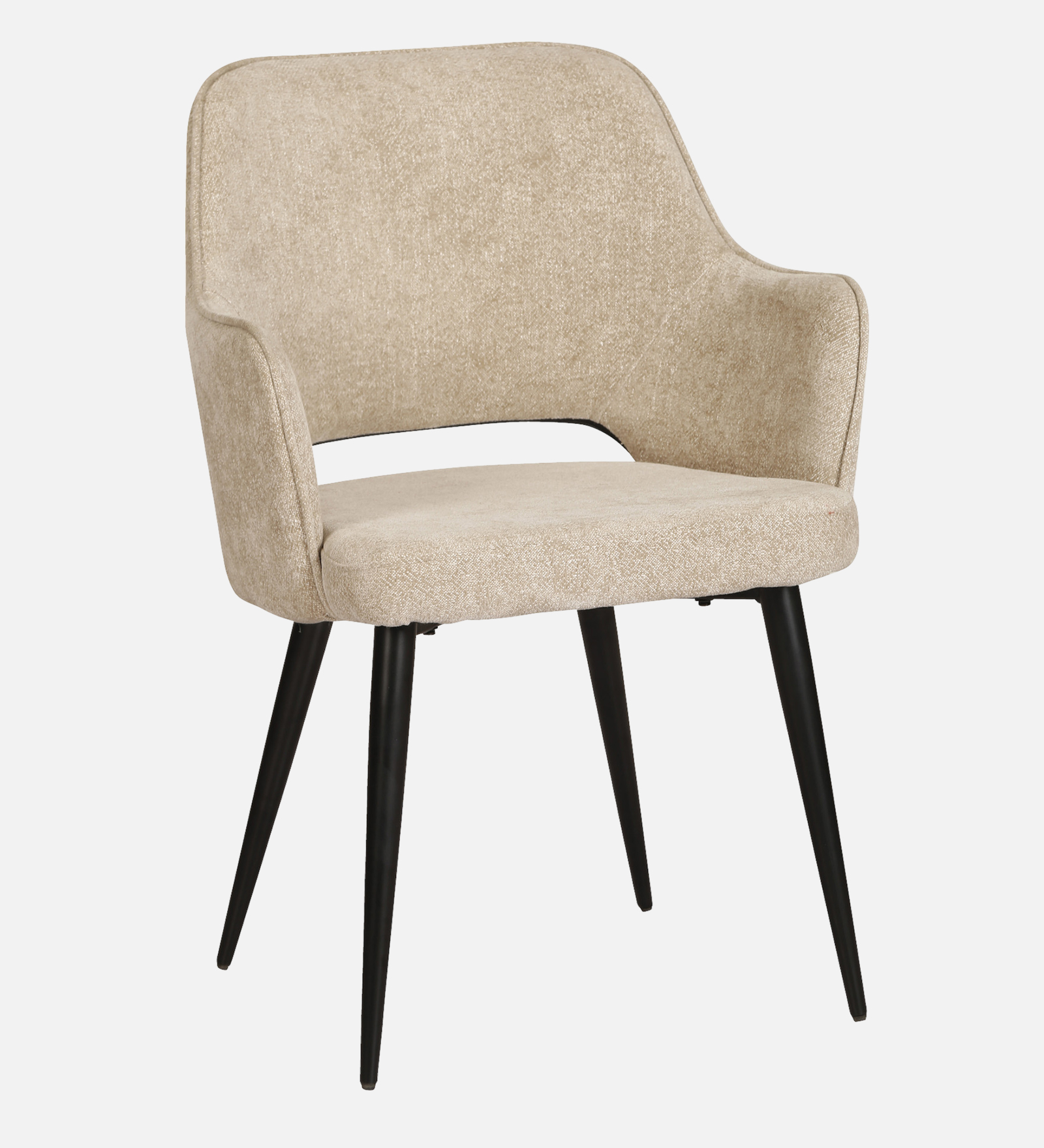 SAMU ARM CHAIR WITH SUEDE BEIGE AND BLACK COLOR - Image 5
