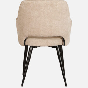 SAMU ARM CHAIR WITH SUEDE BEIGE  AND BLACK  COLOR