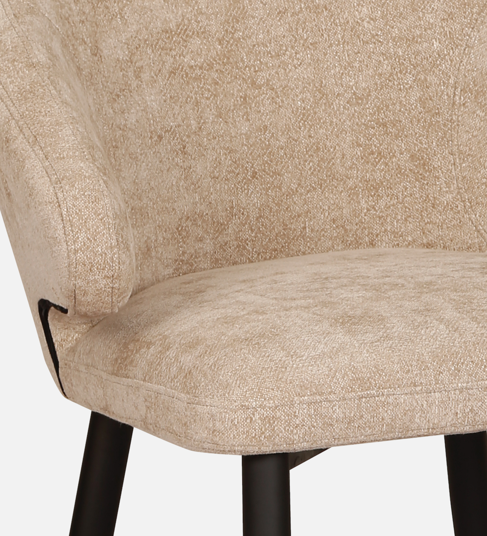 GULDEV ARM CHAIR SUEDE BEIGE WITH BLACK FINISH - Image 6