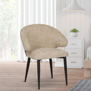 GULDEV ARM  CHAIR  SUEDE BEIGE  WITH BLACK FINISH