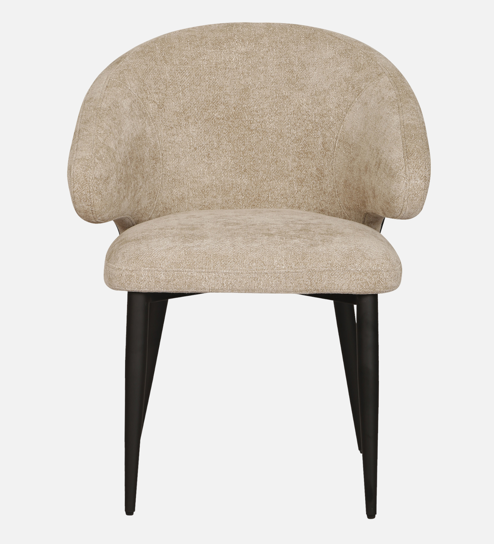 GULDEV ARM CHAIR SUEDE BEIGE WITH BLACK FINISH - Image 4