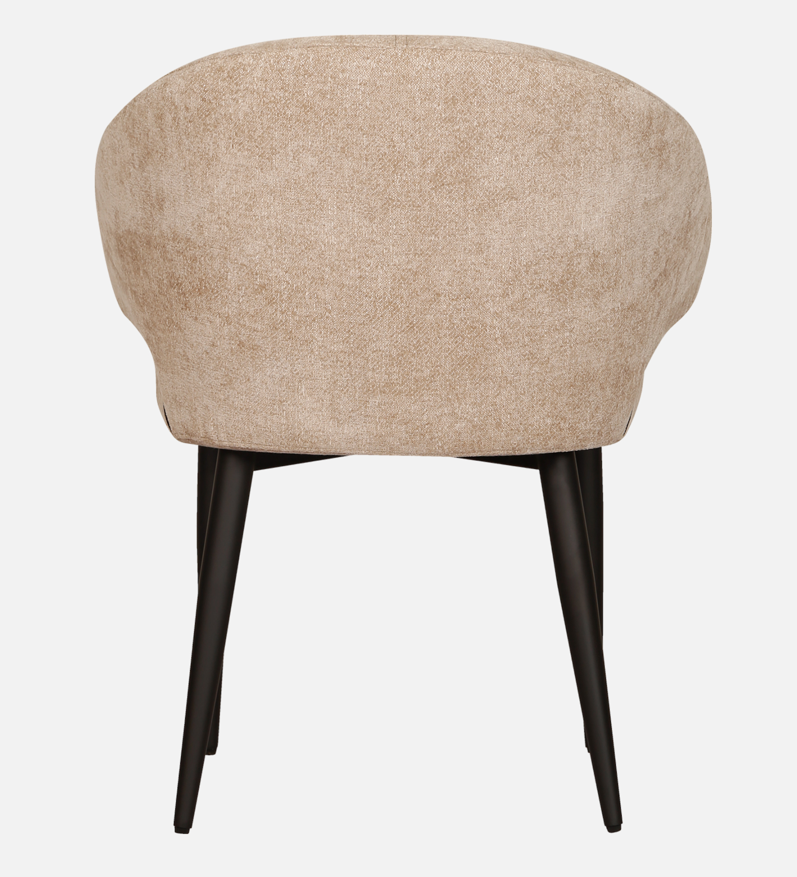 GULDEV ARM CHAIR SUEDE BEIGE WITH BLACK FINISH - Image 2