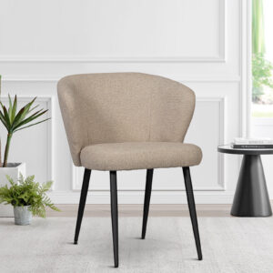 GULDEV ARM  CHAIR BEIGE WITH BLACK FINISH