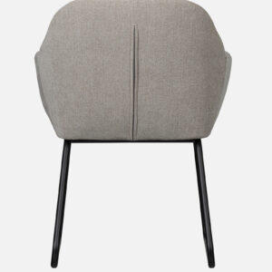 MSEA ARM  CHAIR TEXTURE GREY WITH BLACK FINISH