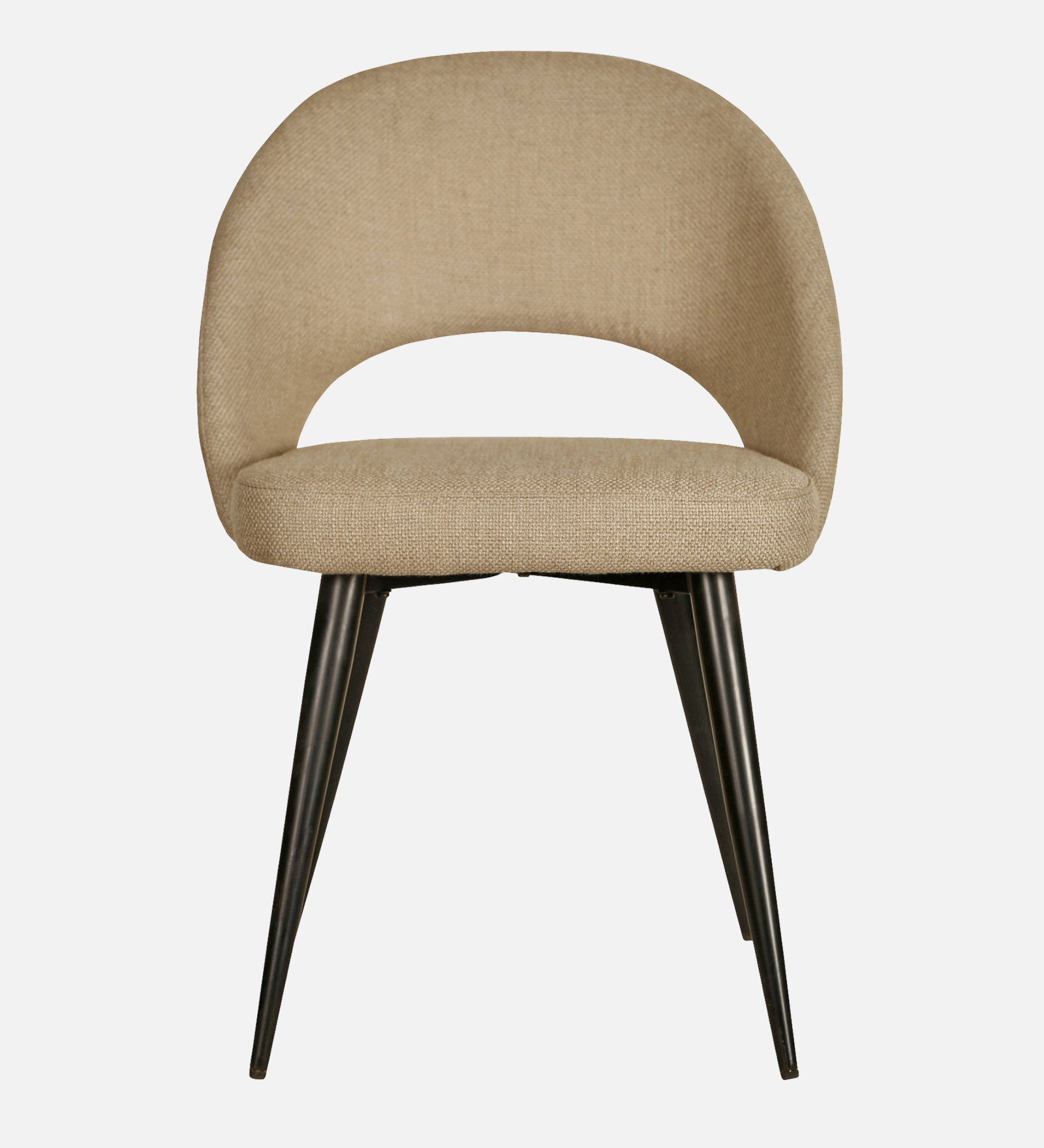DEVAS ARM CHAIR BEIGE WITH BLACK LEGS FINISH - Image 5