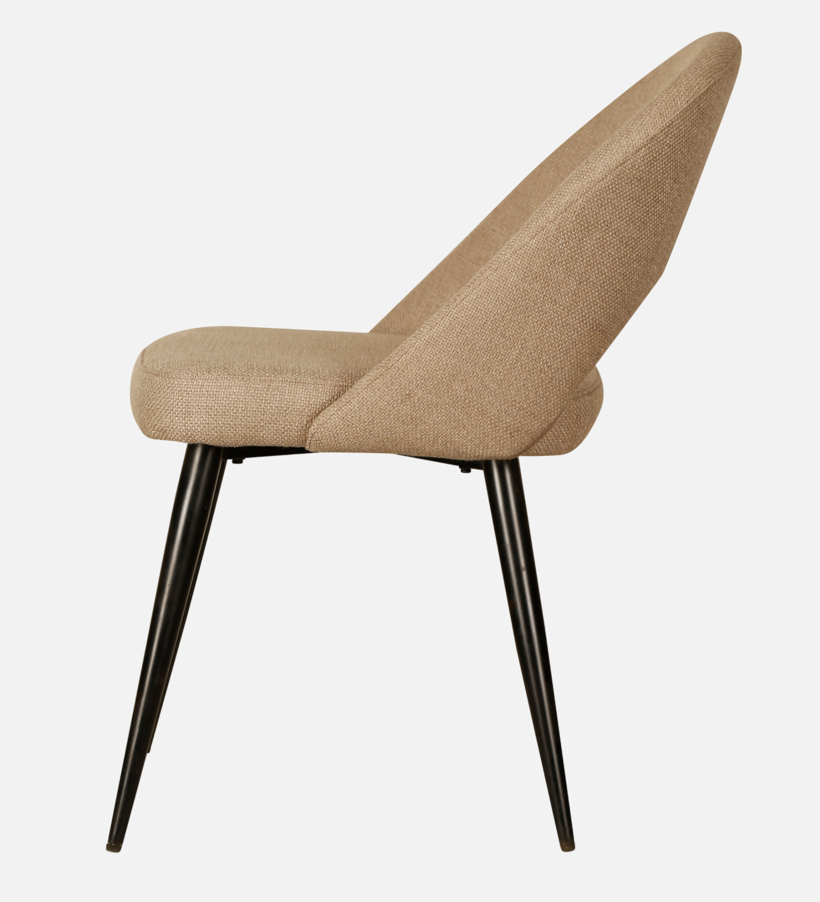 DEVAS ARM CHAIR BEIGE WITH BLACK LEGS FINISH - Image 4
