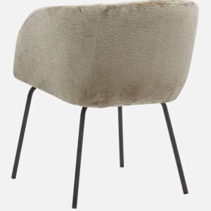 SENSES ARM CHAIR BEIGE WITH BLACK LEGS FINISH