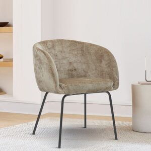 SENSES ARM CHAIR BEIGE WITH BLACK LEGS FINISH
