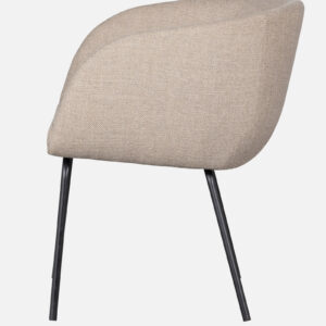 SENSES ARM CHAIR BEIGE WITH BLACK LEGS FINISH