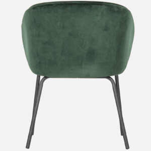 SENSES ARM CHAIR GREEN WITH BLACK LEGS FINISH