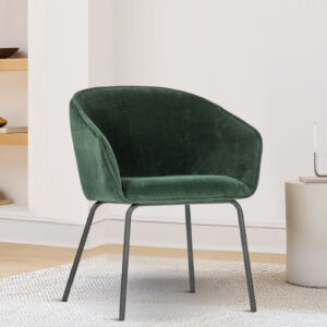 SENSES ARM CHAIR GREEN WITH BLACK LEGS FINISH