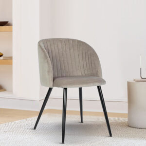 SENSES ARM CHAIR GREY WITH BLACK LEGS FINISH