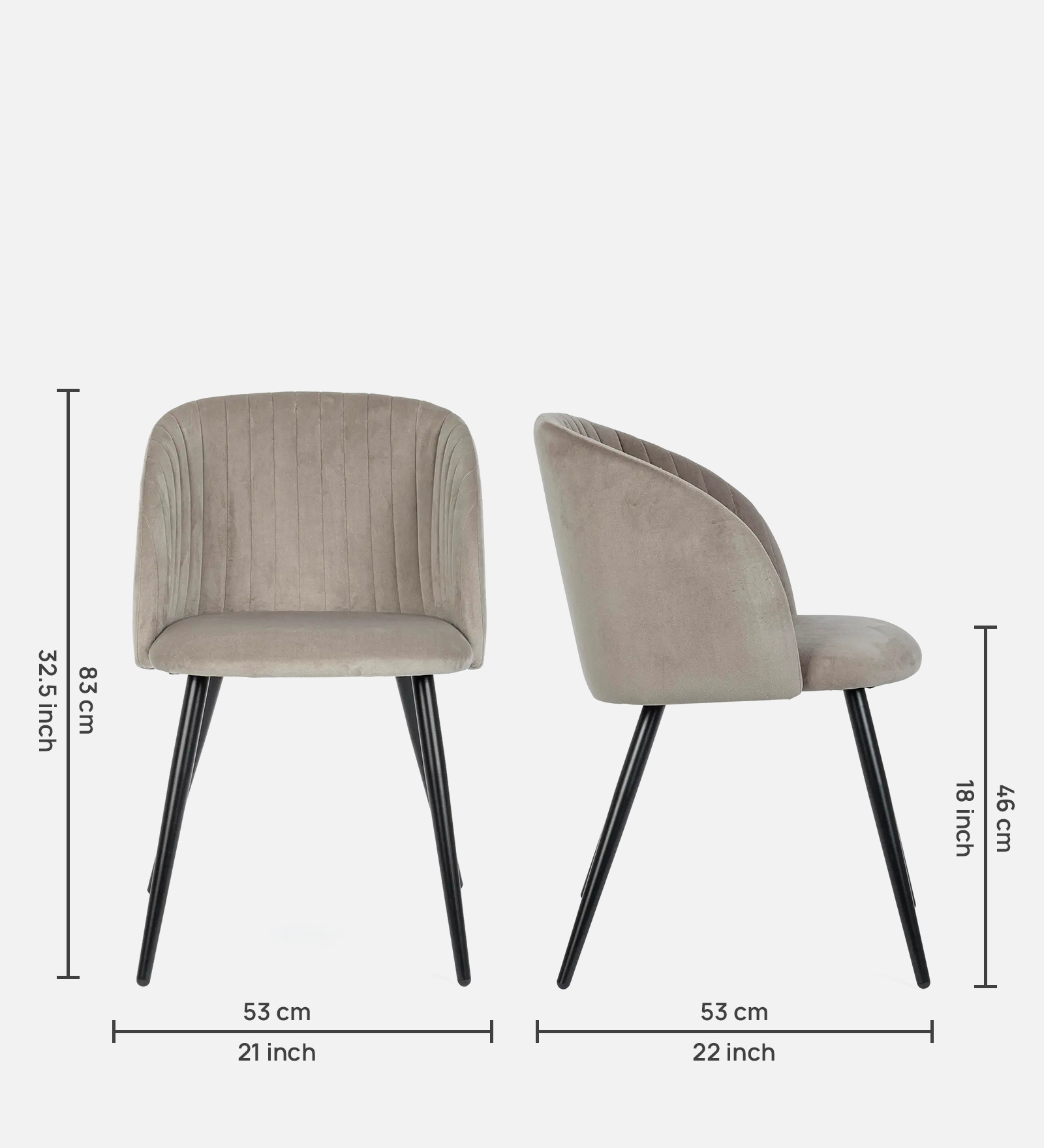 SENSES ARM CHAIR GREY WITH BLACK LEGS FINISH - Image 7