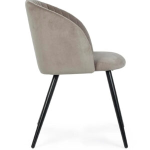 SENSES ARM CHAIR GREY WITH BLACK LEGS FINISH