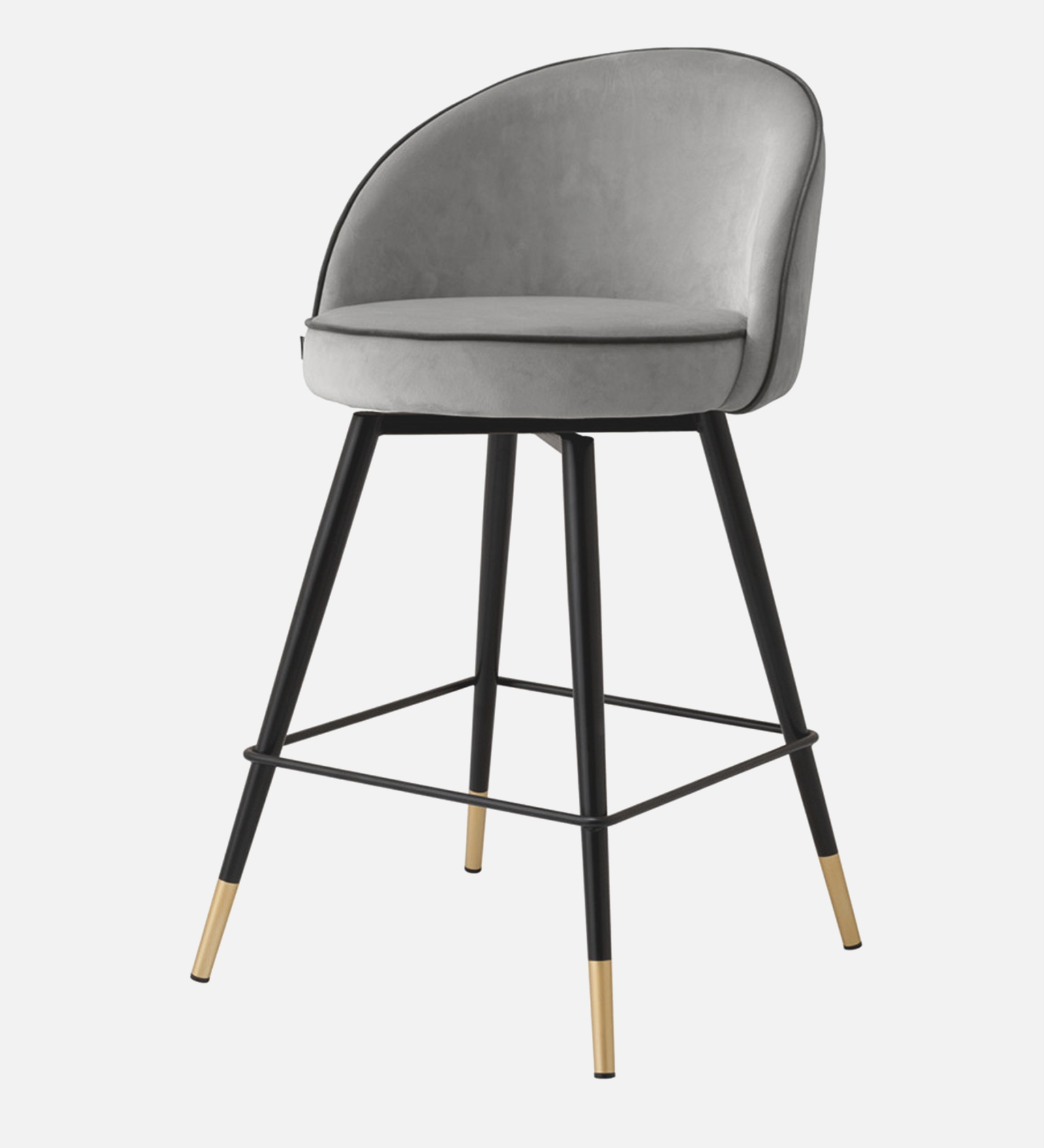 MICROS BAR CHAIR WITH GREY, BLACK AND GOLD FINISH - Image 3