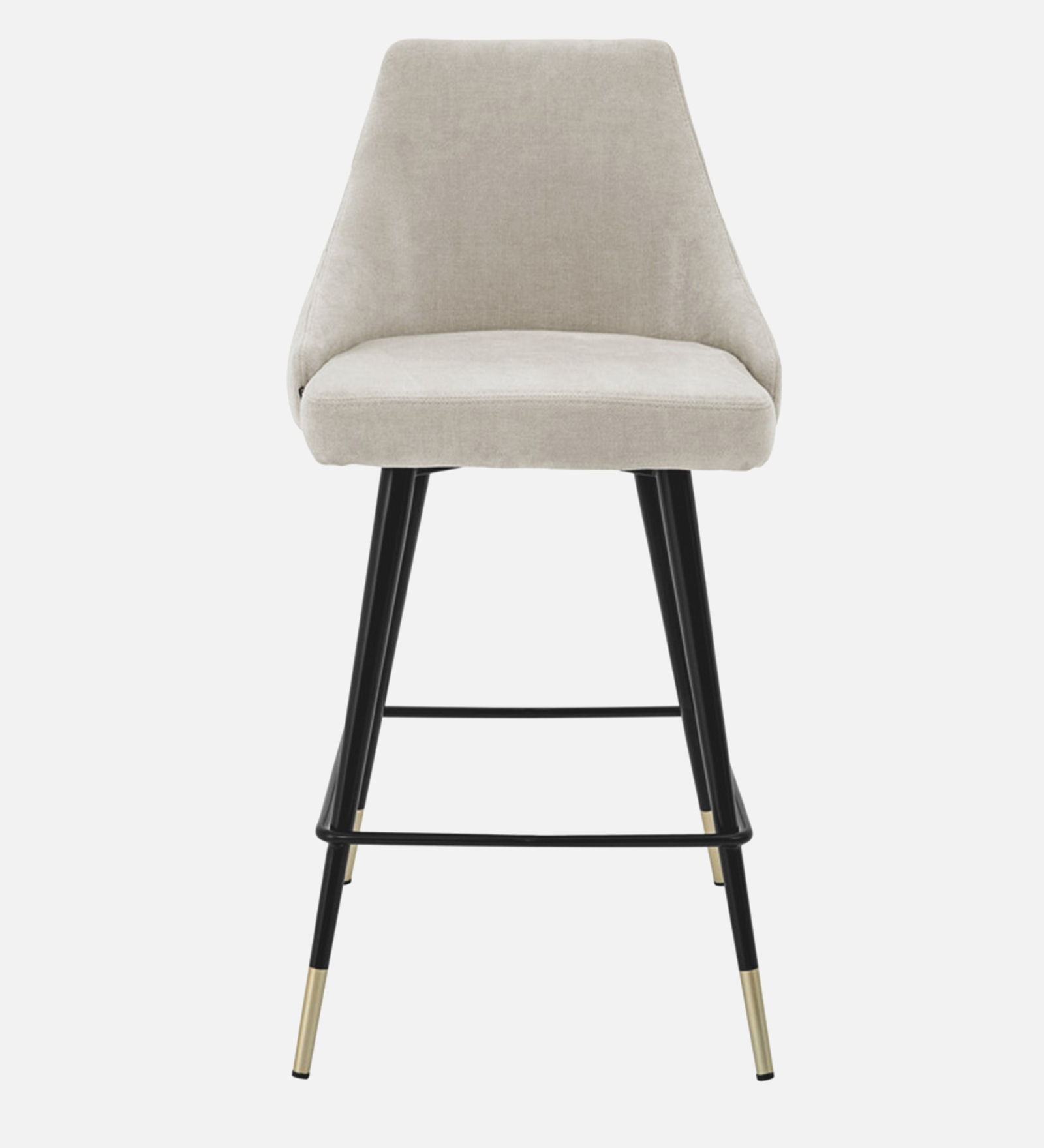 AMRAT BAR CHAIR WITH OFF WHITE, BLACK AND GOLD FINISH - Image 3