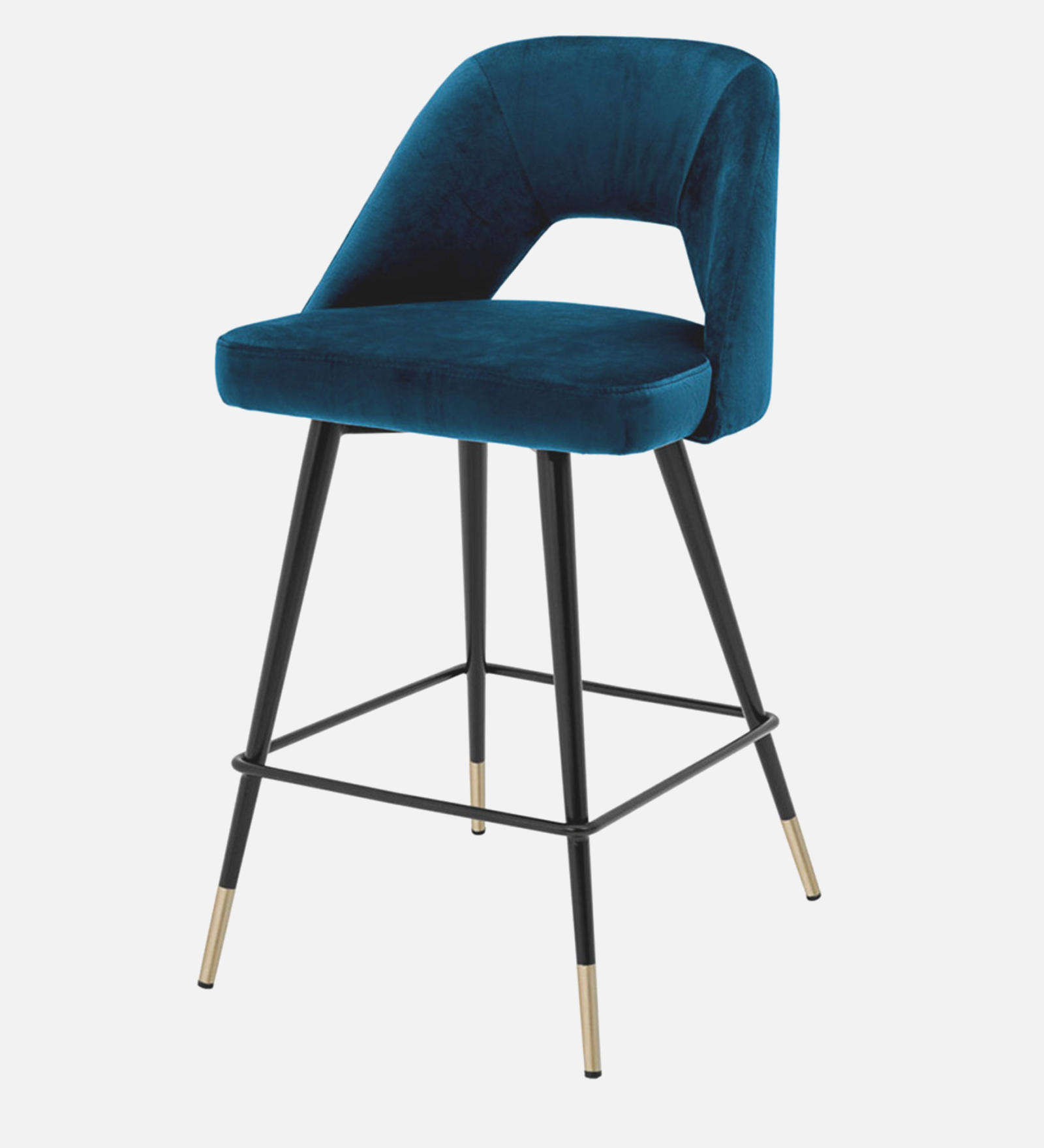 NORT BAR CHAIR WITH BLUE, BLACK AND GOLD FINISH - Image 4
