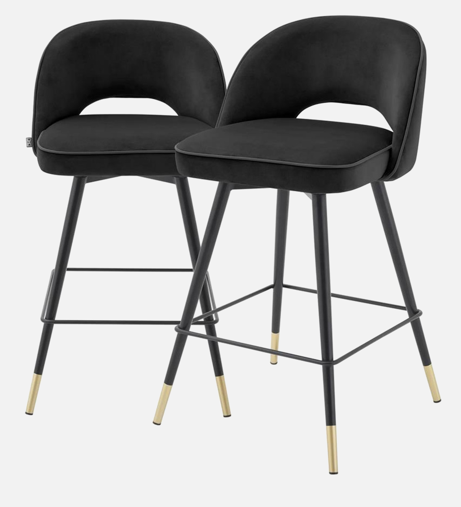 AMSTARD BAR CHAIR WITH BLACK AND GOLD FINISH - Image 4