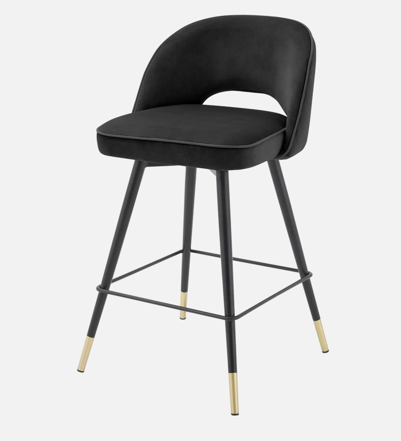 AMSTARD BAR CHAIR WITH BLACK AND GOLD FINISH - Image 3