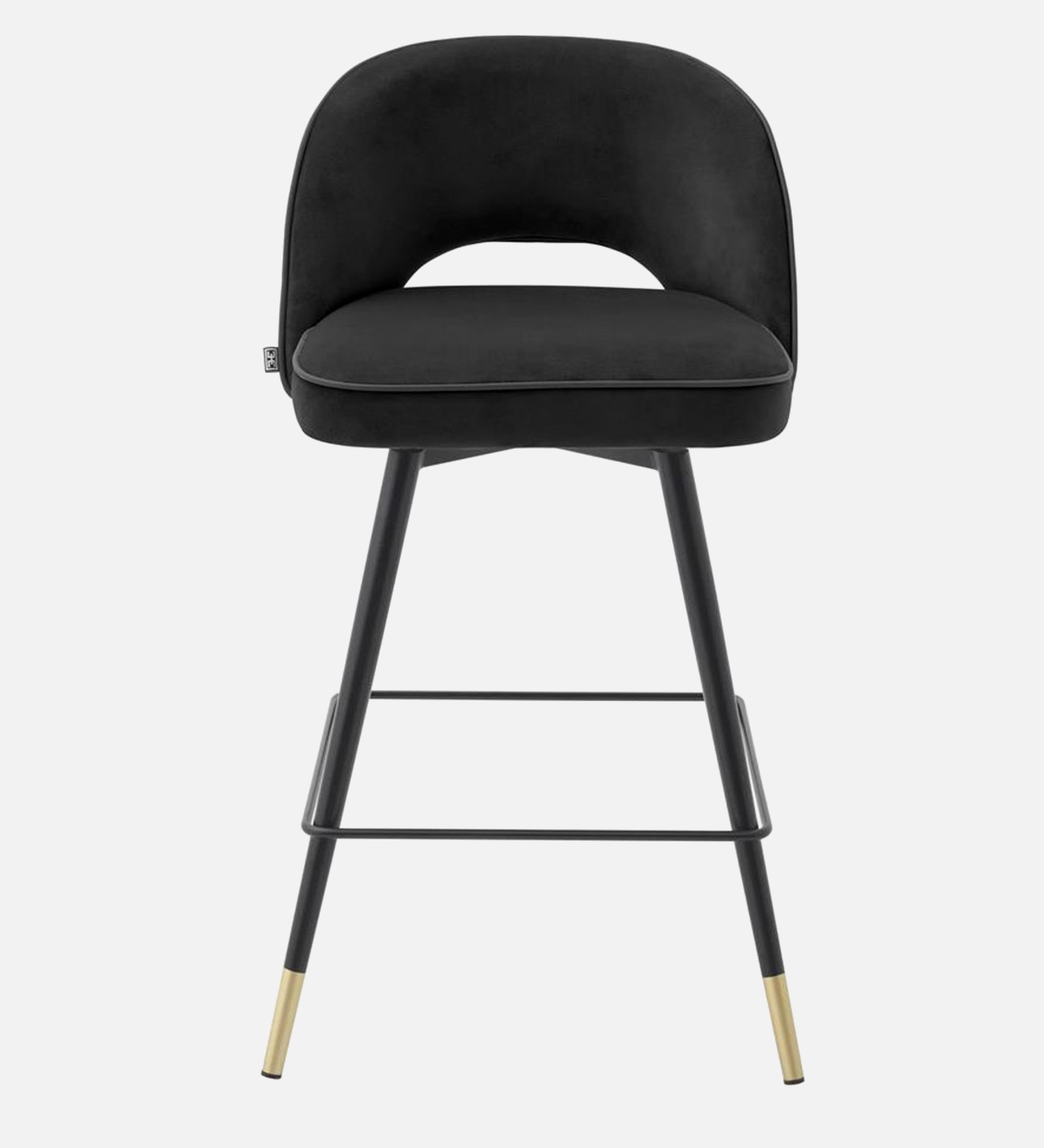 AMSTARD BAR CHAIR WITH BLACK AND GOLD FINISH - Image 2