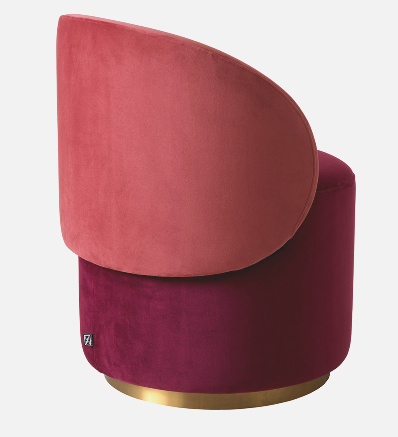 REMEO CAFA CHAIR WITH MEHROON AND GOLD FINISH - Image 2