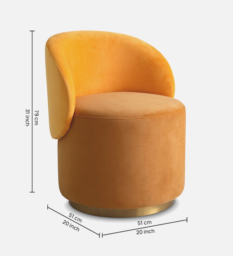REMEO CAFA CHAIR WITH YELLOW AND GOLD FINISH - Image 6
