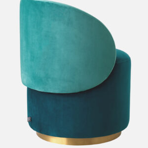 REMEO CAFA CHAIR WITH BLUE AND GOLD FINISH