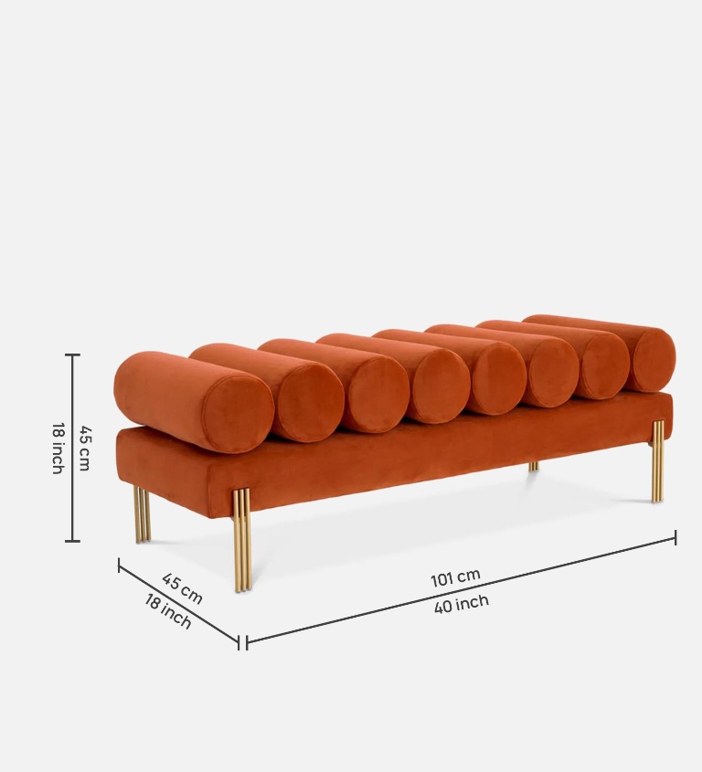 LEO SOFA BENCH WITH TERRACOTTA FINISH - Image 5