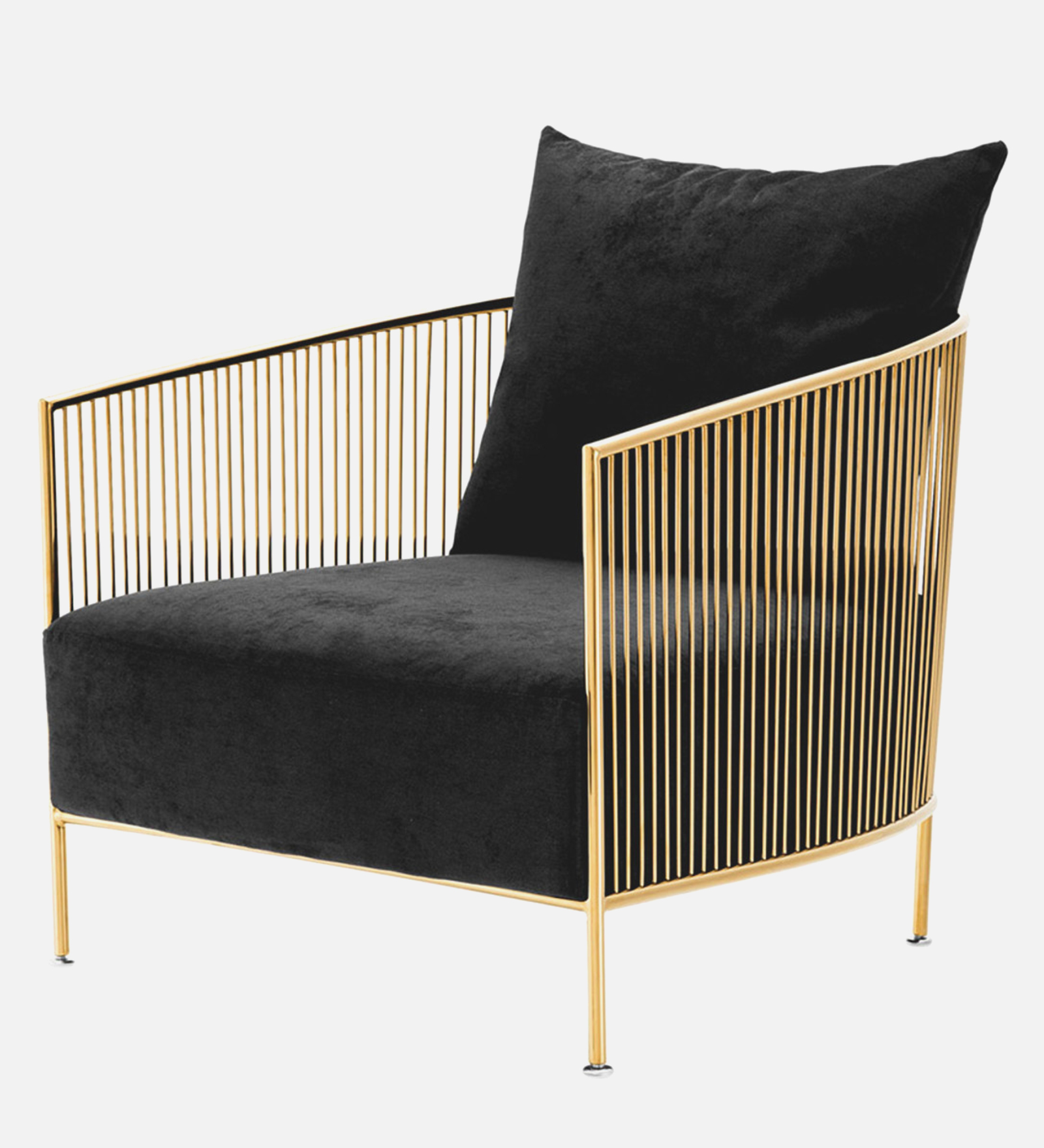 SAMUE ARM CHAIR WITH GOLD/BLACK FINISH - Image 5