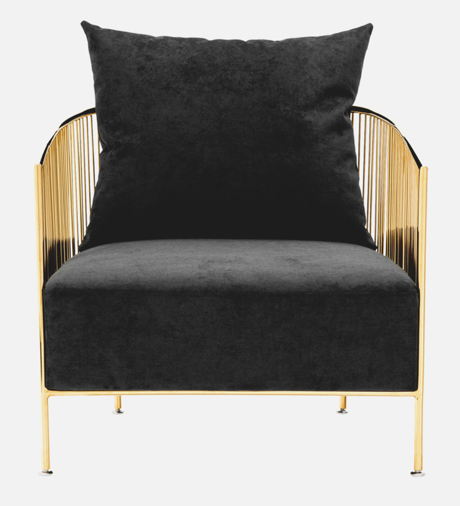 SAMUE ARM CHAIR WITH GOLD/BLACK FINISH - Image 4