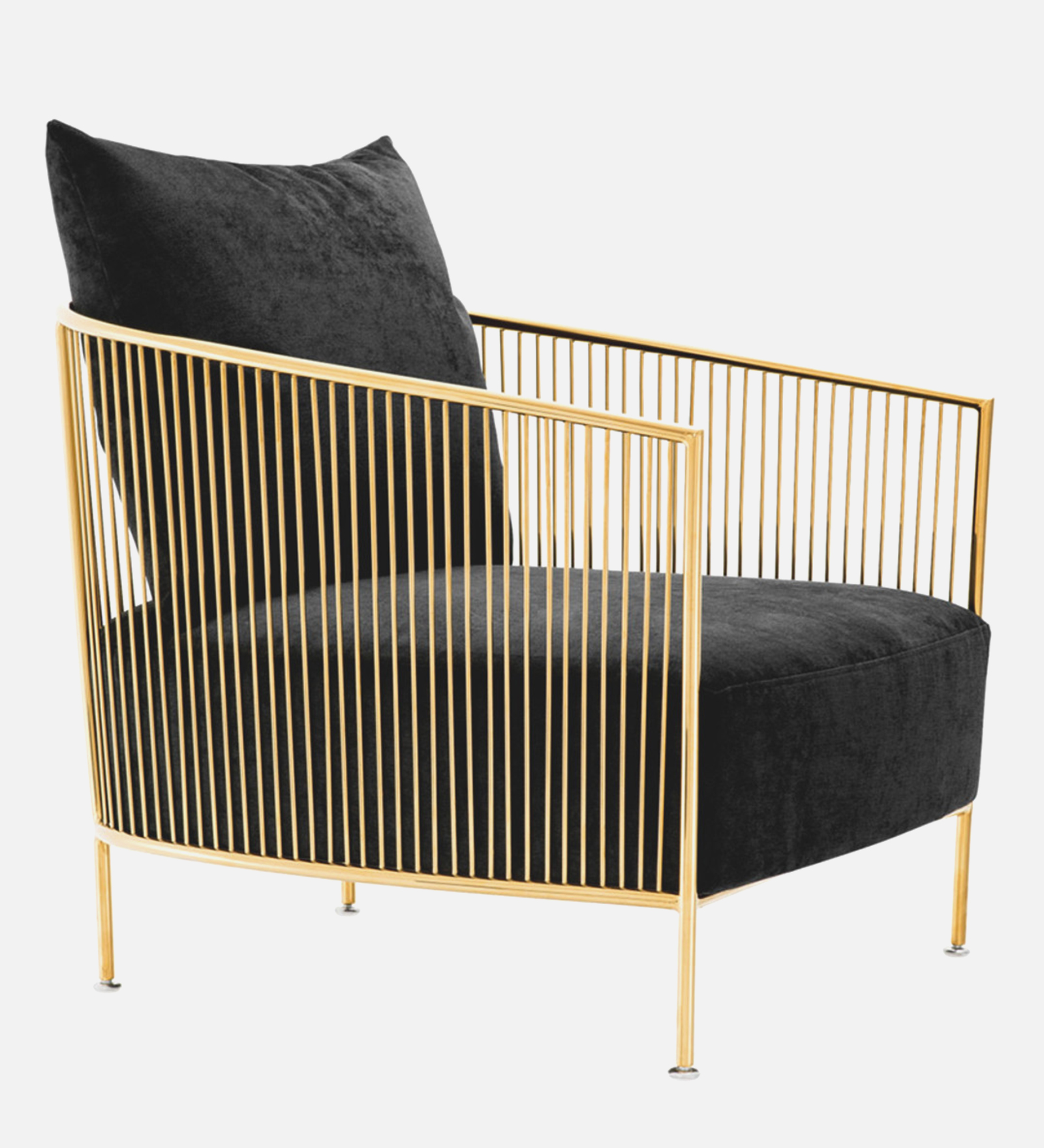 SAMUE ARM CHAIR WITH GOLD/BLACK FINISH - Image 3