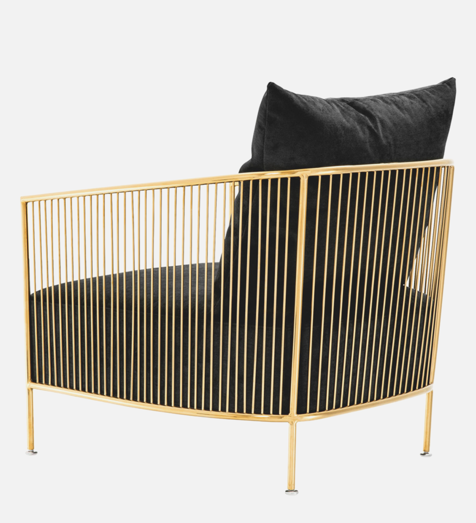 SAMUE ARM CHAIR WITH GOLD/BLACK FINISH - Image 2