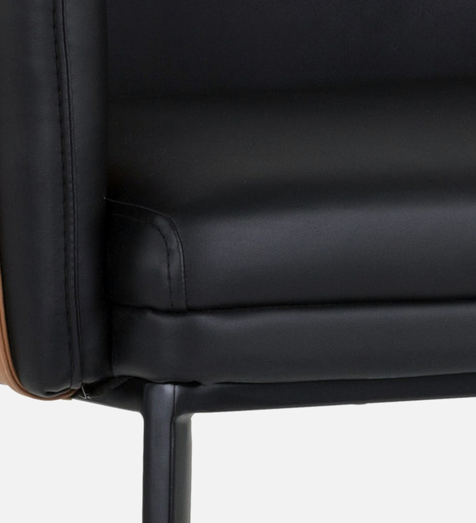 RAW ARM CHAIR WITH TAN/BLACK FINISH - Image 7