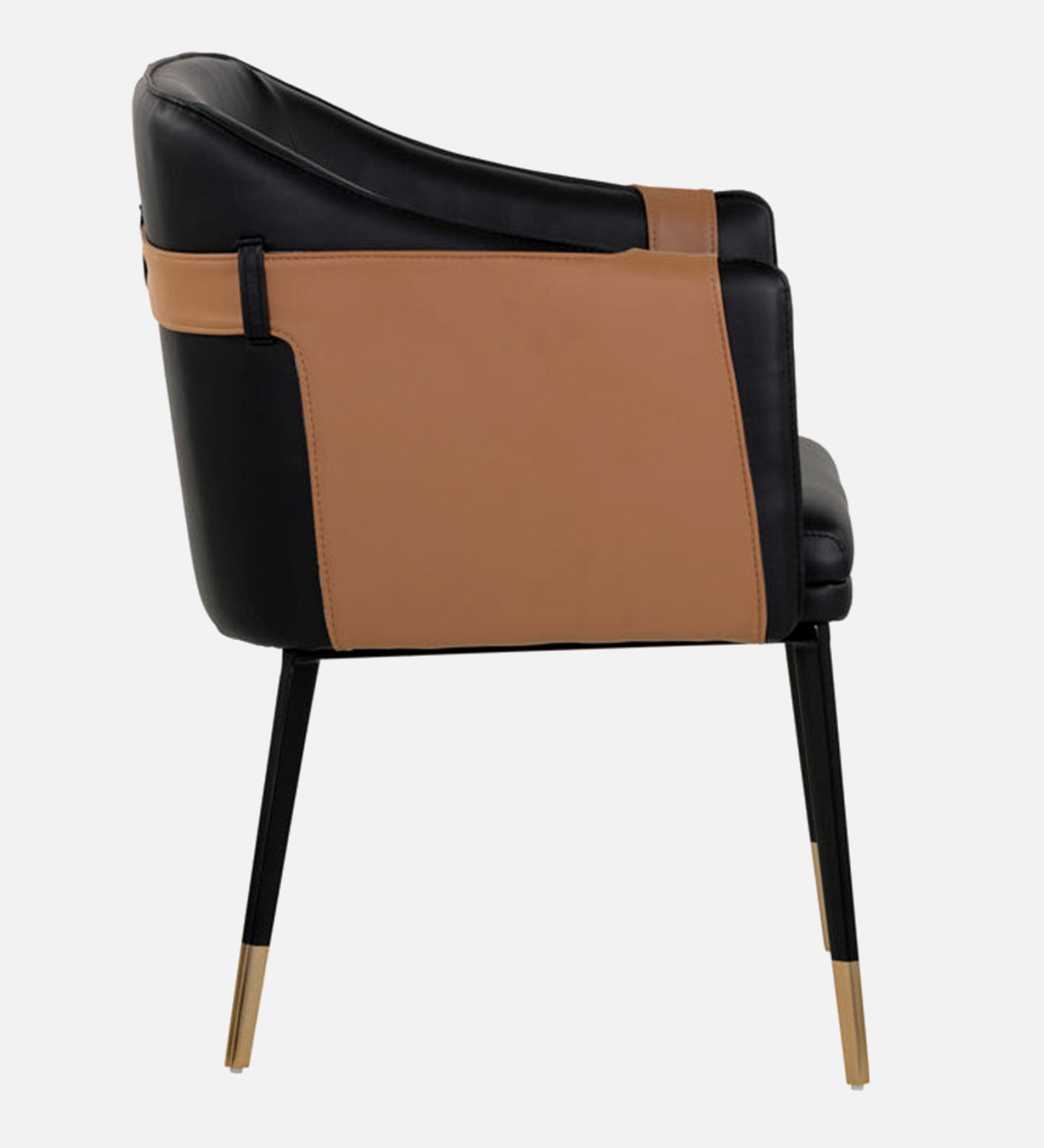 RAW ARM CHAIR WITH TAN/BLACK FINISH - Image 3