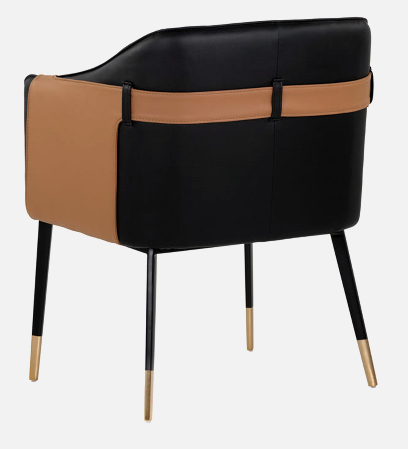RAW ARM CHAIR WITH TAN/BLACK FINISH - Image 2