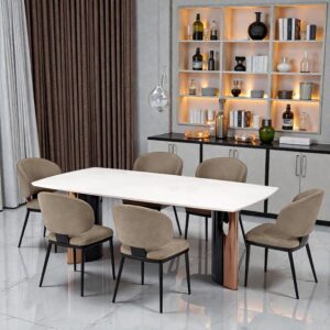 Reomo Dining set with beige color