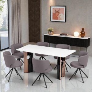 Monies Dining set with grey color