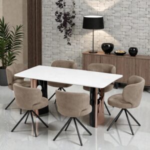 Monies Dining set with beige color