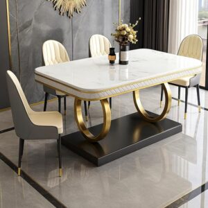 Ross Dining set with grey and off white color