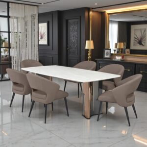 Doss Dining set with beige color