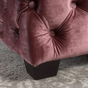 ROHN DOTTED OTTOMAN WITH CHAMPAGNE COLOR