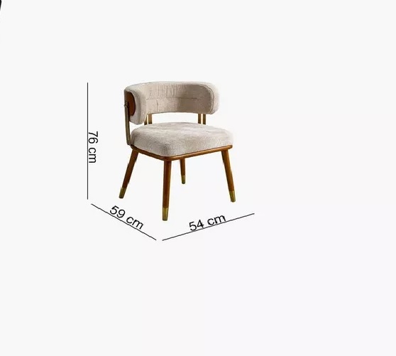 Volvo Dining and Arm chair with off white and wooden finish - Image 2