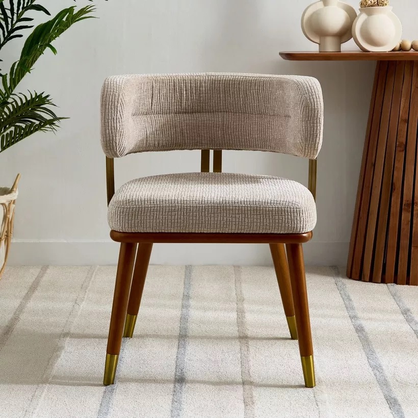 Volvo Dining and Arm chair with off white and wooden finish - Image 9