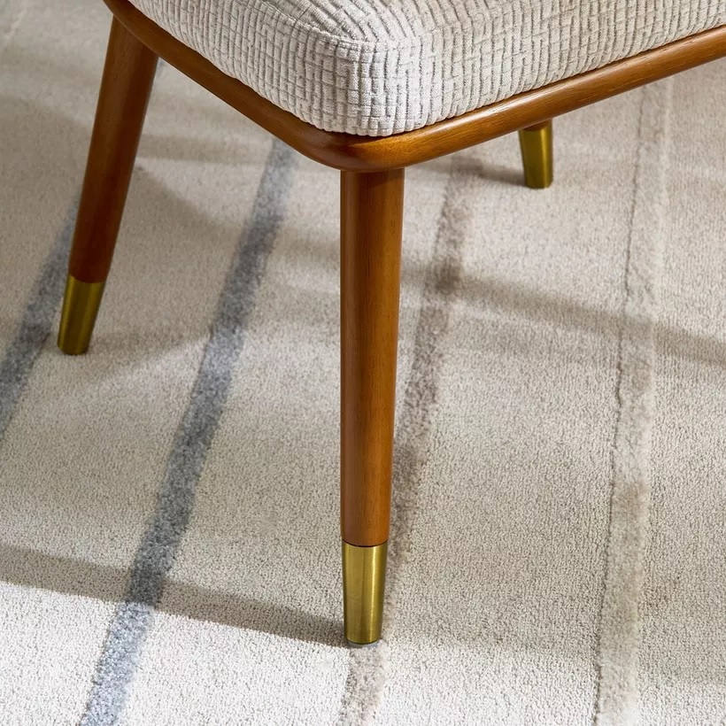 Volvo Dining and Arm chair with off white and wooden finish - Image 6