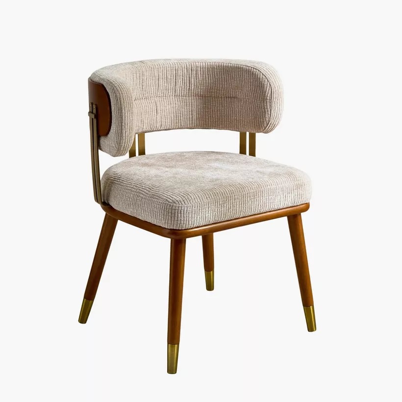Volvo Dining and Arm chair with off white and wooden finish - Image 3