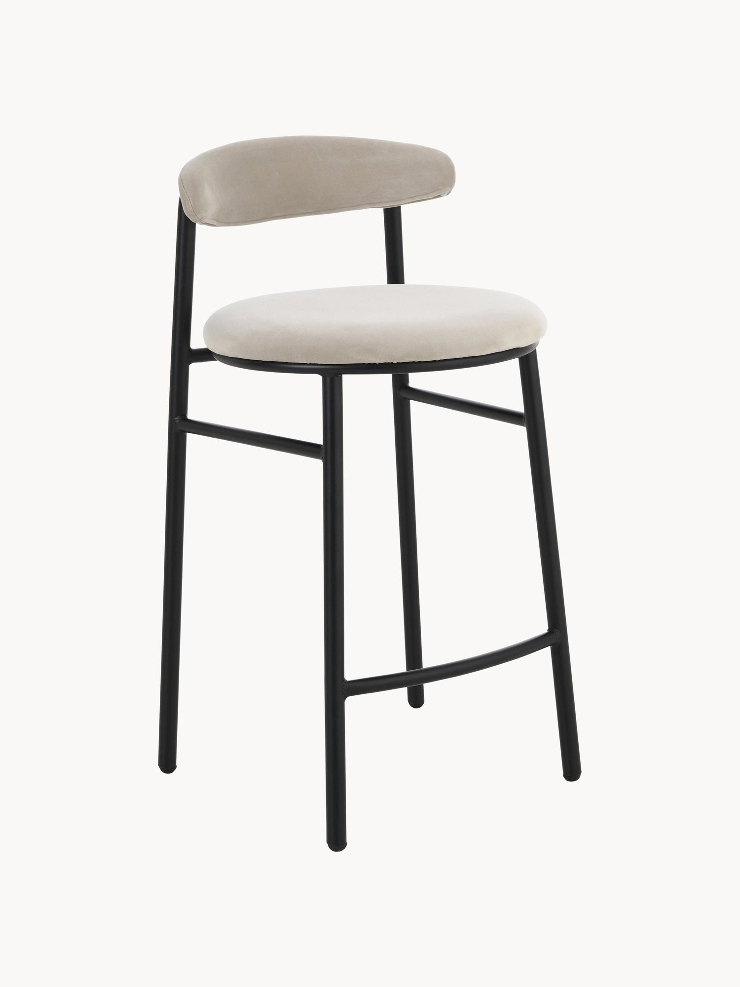 Bar chair with Brown cushion and black finish - Image 7
