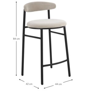 Bar chair with Brown cushion and black finish