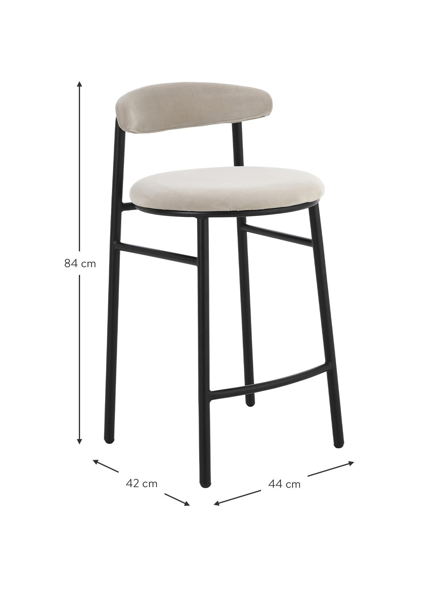 Bar chair with Brown cushion and black finish - Image 2