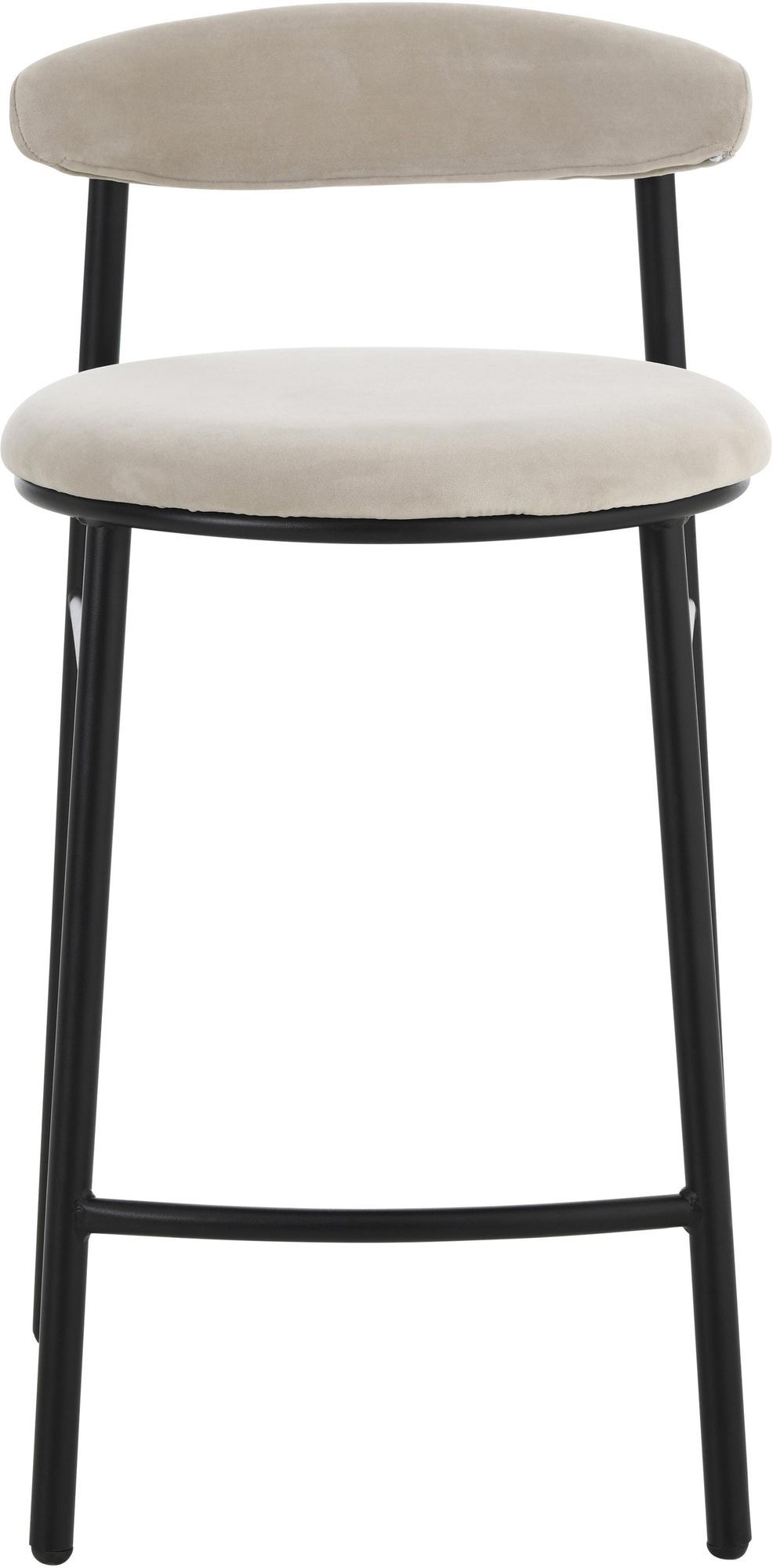 Bar chair with Brown cushion and black finish - Image 6